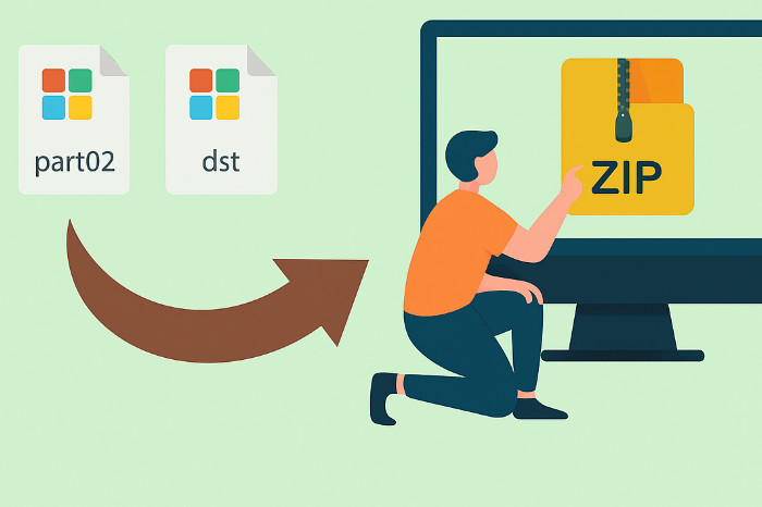 Cara Ekstrak File Part (.part01, .part02, dst) Menjadi Satu Folder Utuh